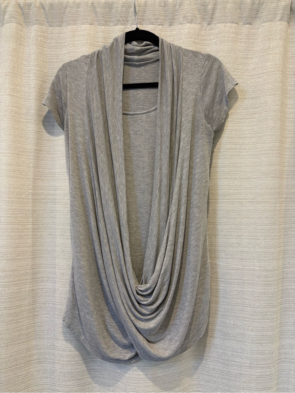 Large Gray Maternity Nursing Top by Savi Mom Short Sleeve